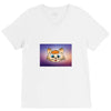 Orange cat V-Neck Tee