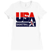 usa basketball logo Ladies Fitted T-Shirt