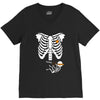 pregnant skeleton baby costume halloween maternity ninja ladies V-Neck Tee
