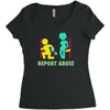 report abuse Women's Triblend Scoop T-shirt