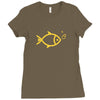 gold fish Ladies Fitted T-Shirt
