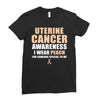 Uterine Cancer Awareness I Wear Peach For Some Special To Me Ladies Fitted T-Shirt