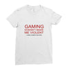 gaming doesn't make me violent Ladies Fitted T-Shirt