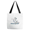 open wide Tote Bags