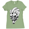 alien skull Ladies Fitted T-Shirt