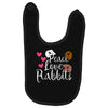 peace love rabbits Baby Bibs