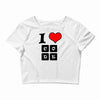 i love code Crop Top