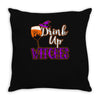 drink up witches Throw Pillow