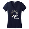 buffering  funny retro loading computer console fashion party Women's V-Neck T-Shirt