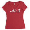 zombie evolution Women's Triblend Scoop T-shirt