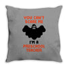 Halloween You Cant Scare Me Im A Preschool Teacher Throw Pillow