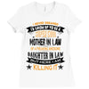 Super Cool Mother In Law Of A Freaking Awesome Daughter Ladies Fitted T-Shirt