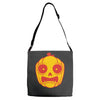 frightened jack o lantern Adjustable Strap Totes