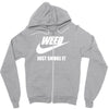 weed   just smoke it   mens funny Zipper Hoodie