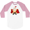 funny flashing naked nude christmas santa claus 3/4 Sleeve Shirt