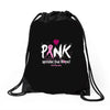 pink spread the hope Drawstring Bags