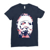 michael myers floral mask Ladies Fitted T-Shirt