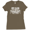my gun is bigger Ladies Fitted T-Shirt