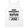 never underestimate an old man who was born in june Tank Top