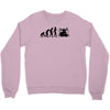 evolution of drummer Crewneck Sweatshirt