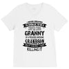 Super Cool Granny Of A Freaking Awesome Grandson V-Neck Tee
