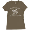 never trust an atom Ladies Fitted T-Shirt