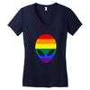 alien lgbt Women's V-Neck T-Shirt