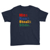 Hit Run Steal  Slide Youth Tee