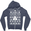 funny ugly christmas smiley emoticon Zipper Hoodie