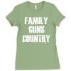 family, guns, country Ladies Fitted T-Shirt