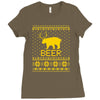 ugly sweater party beer bear funny Ladies Fitted T-Shirt