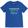 low battery introvert pun humor V-Neck Tee