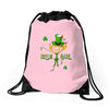 DABBİNG LEPRECHAUN Drawstring Bags