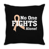 No 0ne Fights Alone Throw Pillow