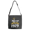 kings are born in 1979 Adjustable Strap Totes