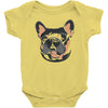 blue and tan frenchie Baby Bodysuit
