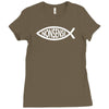 darwin fish   nonsense Ladies Fitted T-Shirt