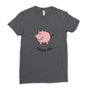 happy pig Ladies Fitted T-Shirt