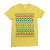 hawaiian pattern Ladies Fitted T-Shirt