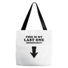 This is My Last One Seriously Tote Bags