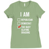 republican, democrat, busy slaying dragons fantasy Ladies Fitted T-Shirt