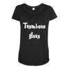 trombone hero funny music Maternity Scoop Neck T-shirt