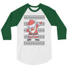 ugly santa dabbing 3/4 Sleeve Shirt
