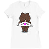 brown Ladies Fitted T-Shirt