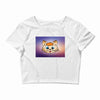 Orange cat Crop Top