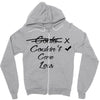 couldn&rsquo;t care less Zipper Hoodie
