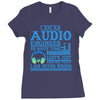 audio engineer tee Ladies Fitted T-Shirt