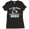 christmas shirt it's the most wonderful time for beer funny Ladies Fitted T-Shirt