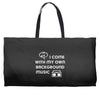 i come with music Weekender Totes