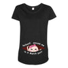 March Peeking Out Asian Baby Girl Maternity Scoop Neck T-shirt